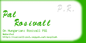 pal rosivall business card